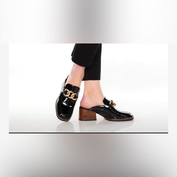 Steve Madden Lorie black patent Mule sz 8.5 - Picture 1 of 12